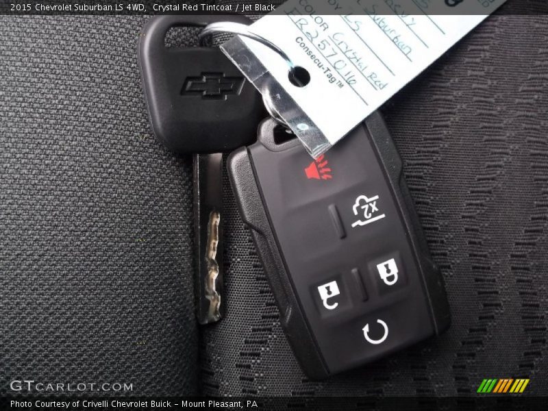 Crystal Red Tintcoat / Jet Black 2015 Chevrolet Suburban LS 4WD