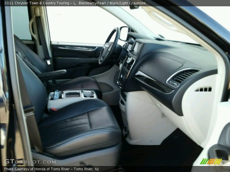 Blackberry Pearl / Black/Light Graystone 2011 Chrysler Town & Country Touring - L