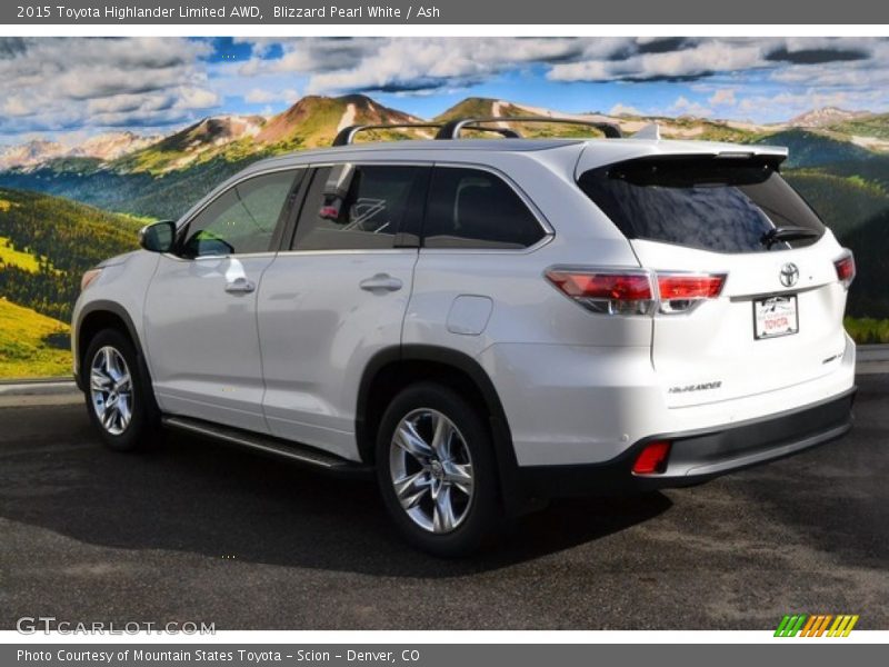 Blizzard Pearl White / Ash 2015 Toyota Highlander Limited AWD
