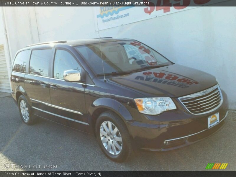 Blackberry Pearl / Black/Light Graystone 2011 Chrysler Town & Country Touring - L