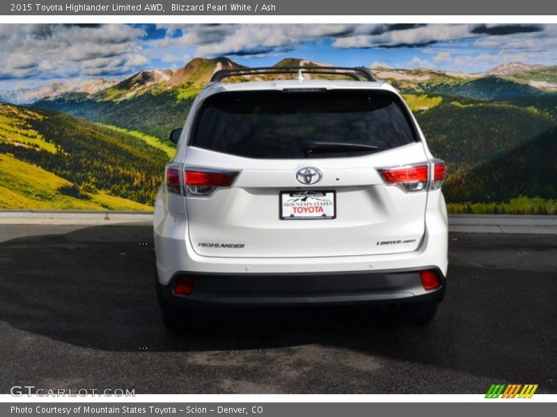 Blizzard Pearl White / Ash 2015 Toyota Highlander Limited AWD