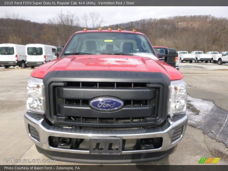 Vermillion Red / Steel 2015 Ford F350 Super Duty XL Regular Cab 4x4 Utility