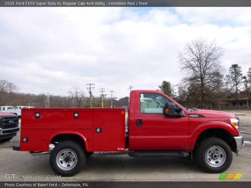 Vermillion Red / Steel 2015 Ford F350 Super Duty XL Regular Cab 4x4 Utility