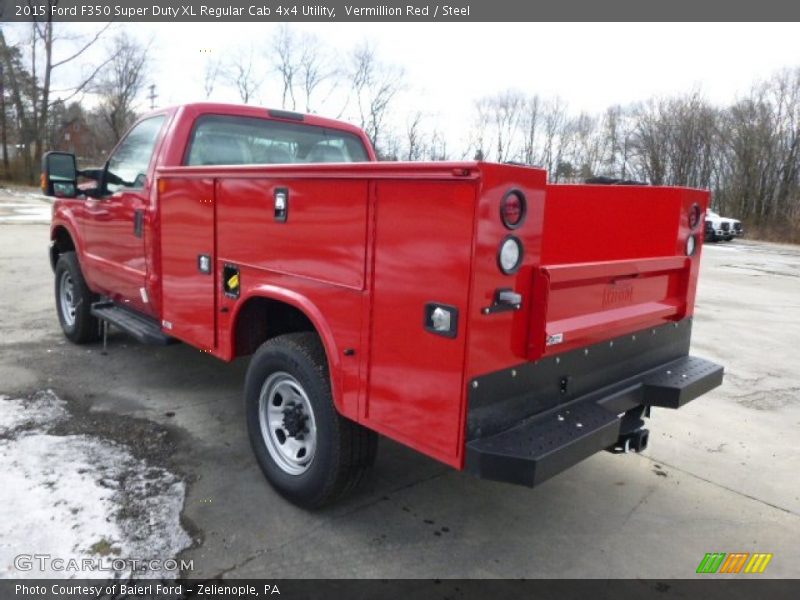 Vermillion Red / Steel 2015 Ford F350 Super Duty XL Regular Cab 4x4 Utility