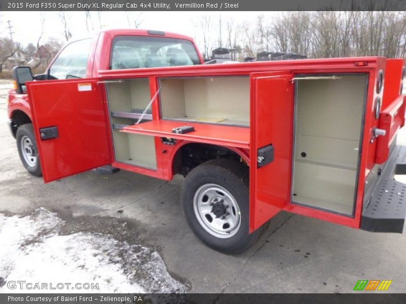 Vermillion Red / Steel 2015 Ford F350 Super Duty XL Regular Cab 4x4 Utility