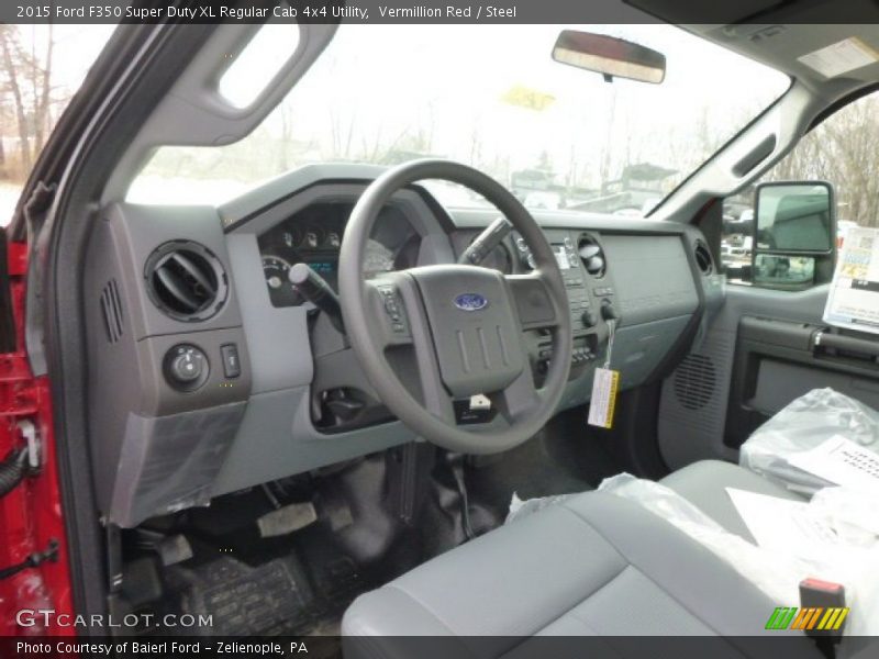 Vermillion Red / Steel 2015 Ford F350 Super Duty XL Regular Cab 4x4 Utility