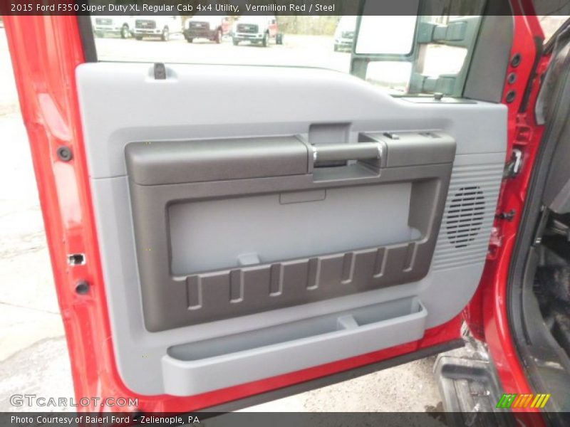 Vermillion Red / Steel 2015 Ford F350 Super Duty XL Regular Cab 4x4 Utility