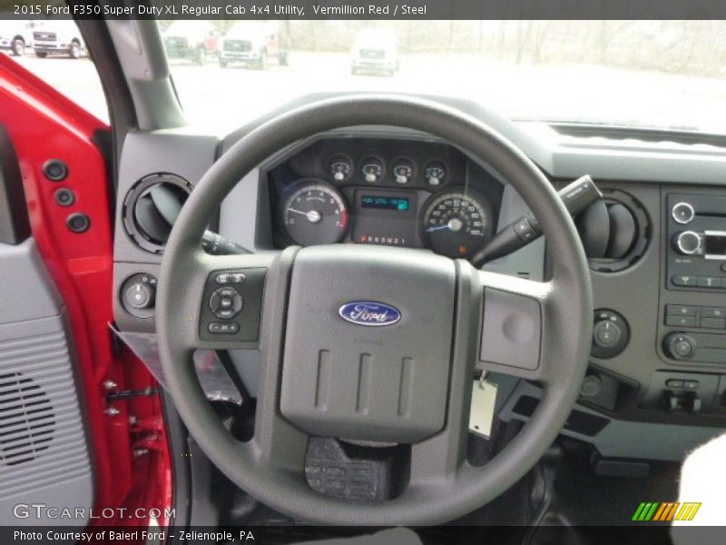 Vermillion Red / Steel 2015 Ford F350 Super Duty XL Regular Cab 4x4 Utility
