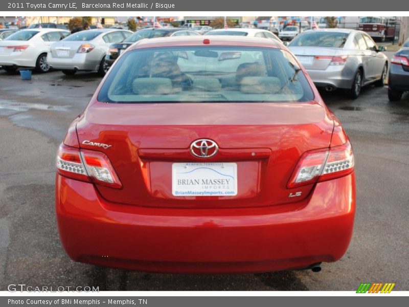 Barcelona Red Metallic / Bisque 2011 Toyota Camry LE