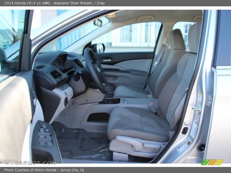 Alabaster Silver Metallic / Gray 2014 Honda CR-V LX AWD