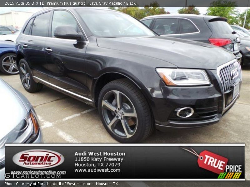 Lava Gray Metallic / Black 2015 Audi Q5 3.0 TDI Premium Plus quattro
