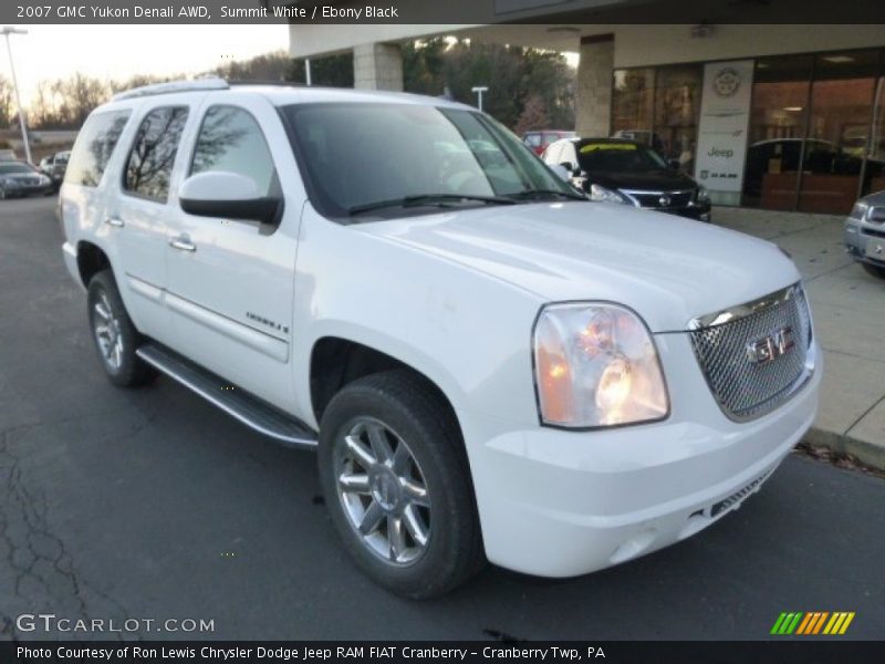 Summit White / Ebony Black 2007 GMC Yukon Denali AWD