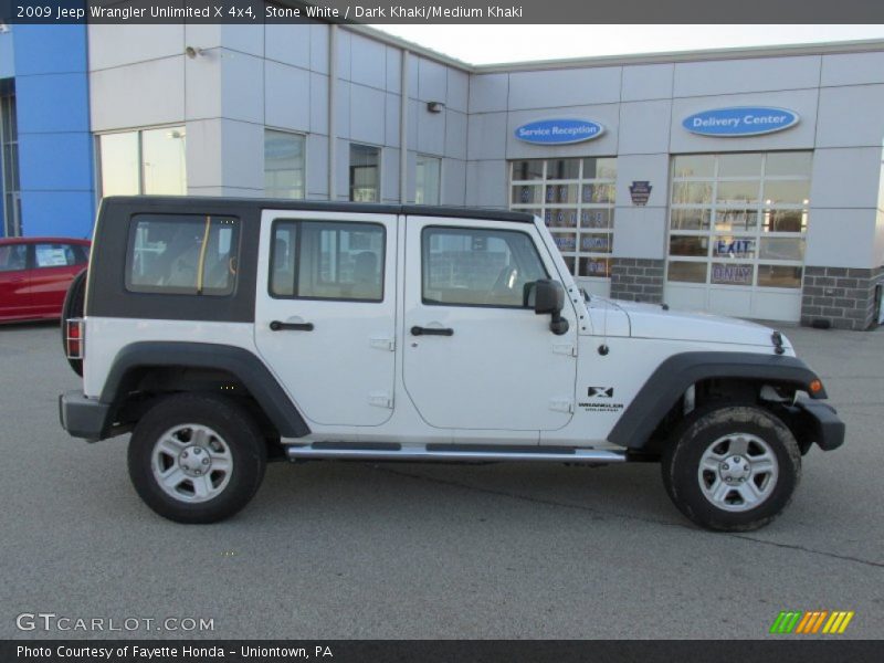 Stone White / Dark Khaki/Medium Khaki 2009 Jeep Wrangler Unlimited X 4x4