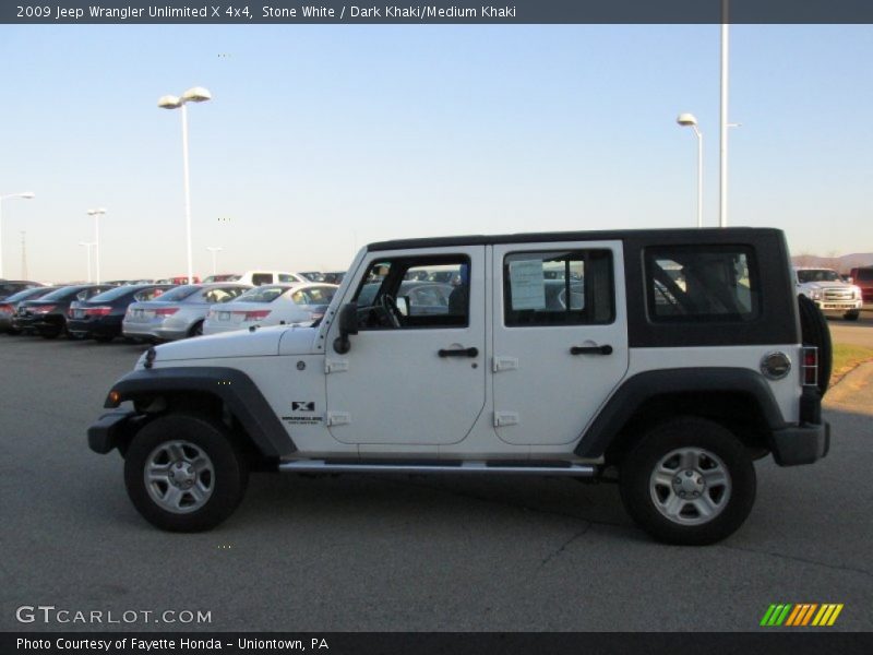 Stone White / Dark Khaki/Medium Khaki 2009 Jeep Wrangler Unlimited X 4x4