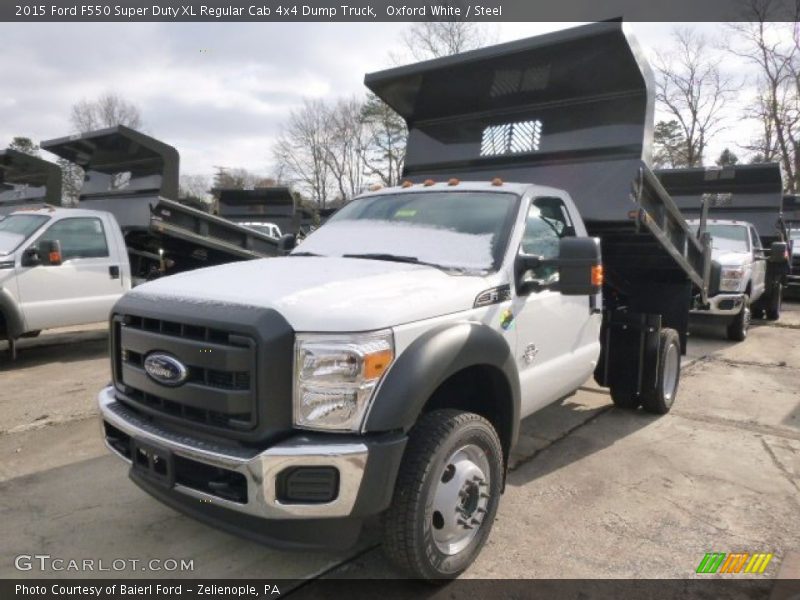 Oxford White / Steel 2015 Ford F550 Super Duty XL Regular Cab 4x4 Dump Truck