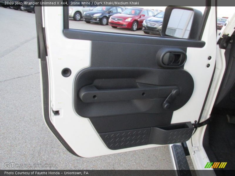 Stone White / Dark Khaki/Medium Khaki 2009 Jeep Wrangler Unlimited X 4x4