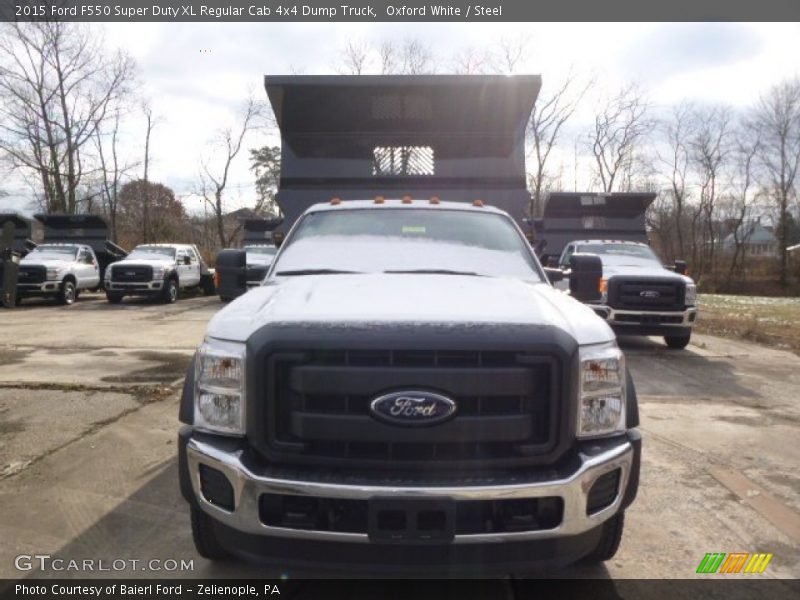 Oxford White / Steel 2015 Ford F550 Super Duty XL Regular Cab 4x4 Dump Truck