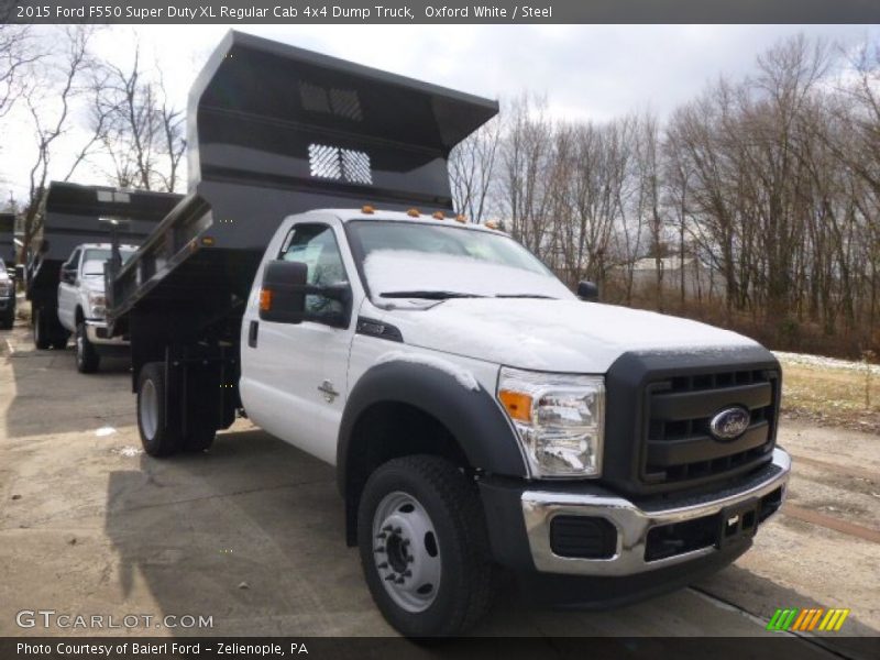 Oxford White / Steel 2015 Ford F550 Super Duty XL Regular Cab 4x4 Dump Truck
