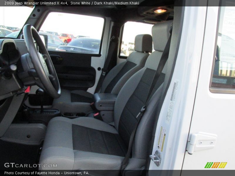 Stone White / Dark Khaki/Medium Khaki 2009 Jeep Wrangler Unlimited X 4x4