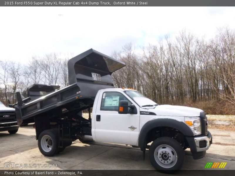 Oxford White / Steel 2015 Ford F550 Super Duty XL Regular Cab 4x4 Dump Truck