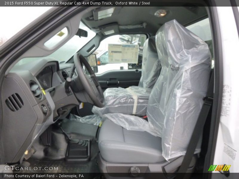 Oxford White / Steel 2015 Ford F550 Super Duty XL Regular Cab 4x4 Dump Truck