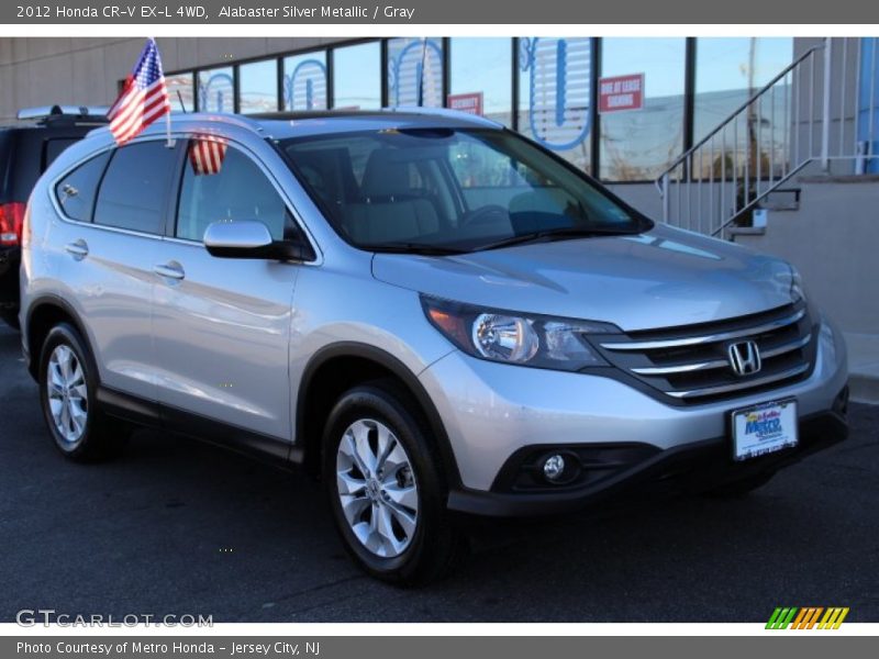 Alabaster Silver Metallic / Gray 2012 Honda CR-V EX-L 4WD