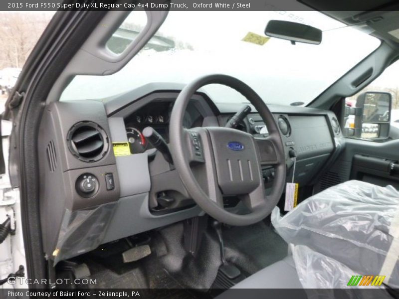 Oxford White / Steel 2015 Ford F550 Super Duty XL Regular Cab 4x4 Dump Truck