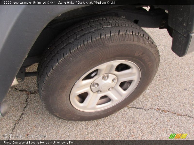 Stone White / Dark Khaki/Medium Khaki 2009 Jeep Wrangler Unlimited X 4x4
