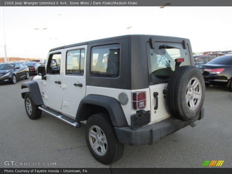 Stone White / Dark Khaki/Medium Khaki 2009 Jeep Wrangler Unlimited X 4x4