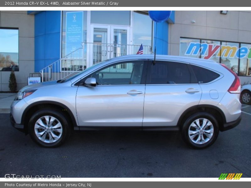 Alabaster Silver Metallic / Gray 2012 Honda CR-V EX-L 4WD