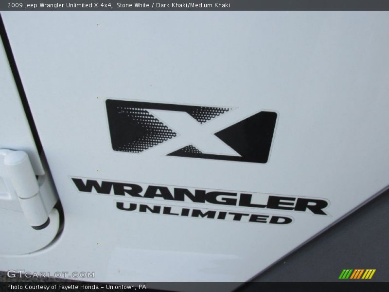 Stone White / Dark Khaki/Medium Khaki 2009 Jeep Wrangler Unlimited X 4x4
