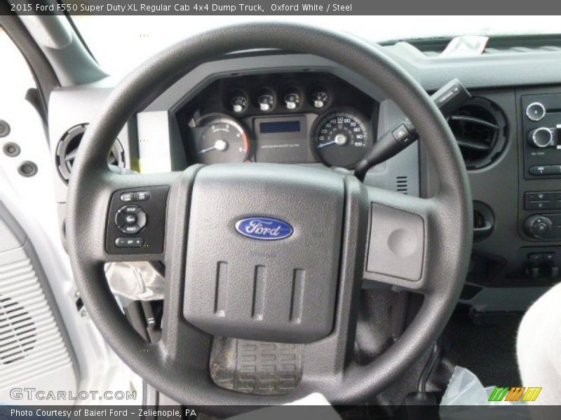 Oxford White / Steel 2015 Ford F550 Super Duty XL Regular Cab 4x4 Dump Truck
