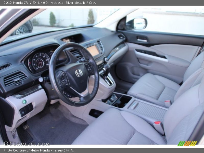 Alabaster Silver Metallic / Gray 2012 Honda CR-V EX-L 4WD
