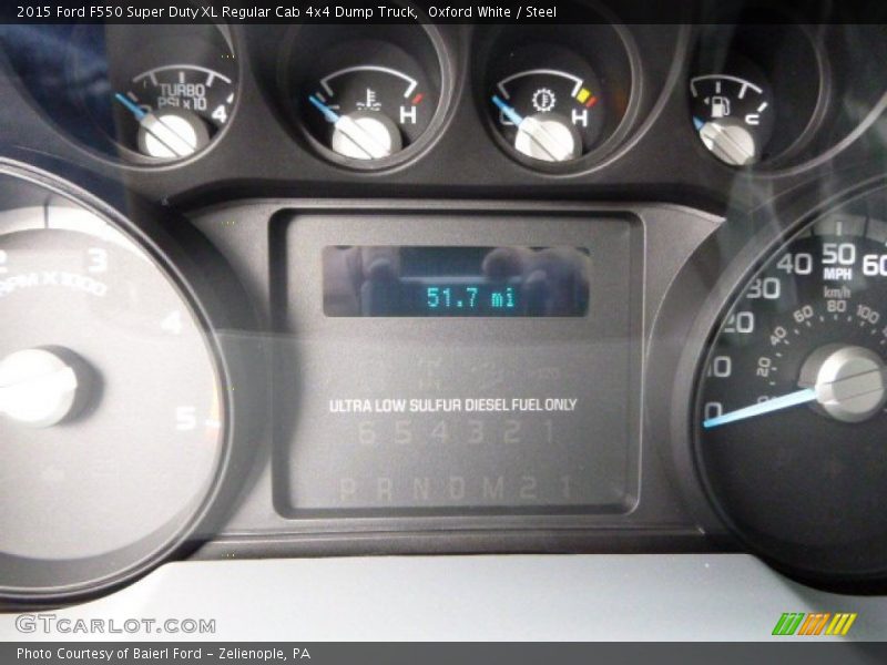Oxford White / Steel 2015 Ford F550 Super Duty XL Regular Cab 4x4 Dump Truck