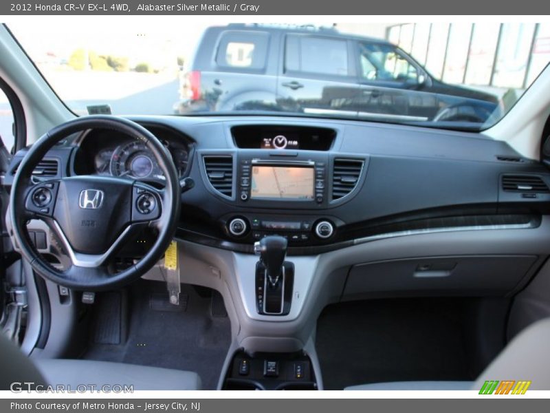 Alabaster Silver Metallic / Gray 2012 Honda CR-V EX-L 4WD