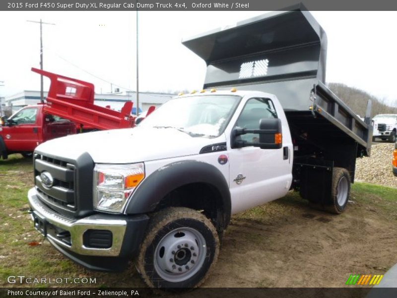 Oxford White / Steel 2015 Ford F450 Super Duty XL Regular Cab Dump Truck 4x4