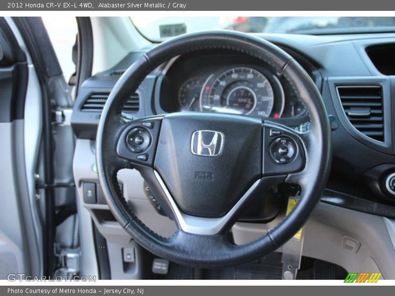 Alabaster Silver Metallic / Gray 2012 Honda CR-V EX-L 4WD