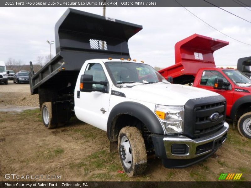 Oxford White / Steel 2015 Ford F450 Super Duty XL Regular Cab Dump Truck 4x4