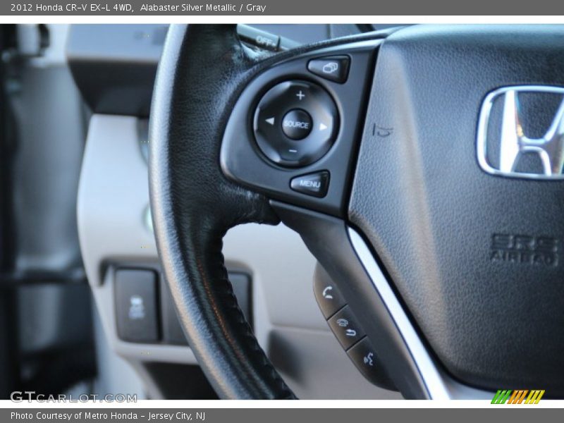 Alabaster Silver Metallic / Gray 2012 Honda CR-V EX-L 4WD