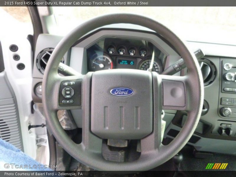 Oxford White / Steel 2015 Ford F450 Super Duty XL Regular Cab Dump Truck 4x4