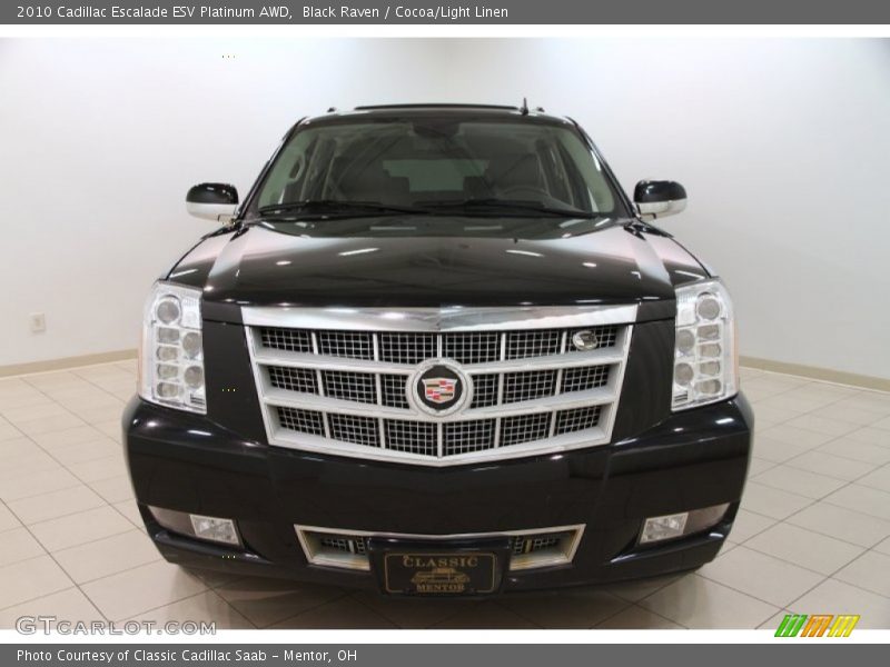 Black Raven / Cocoa/Light Linen 2010 Cadillac Escalade ESV Platinum AWD