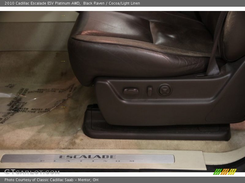 Black Raven / Cocoa/Light Linen 2010 Cadillac Escalade ESV Platinum AWD