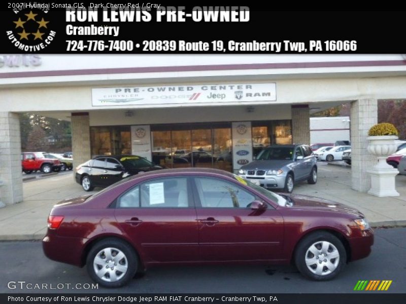 Dark Cherry Red / Gray 2007 Hyundai Sonata GLS