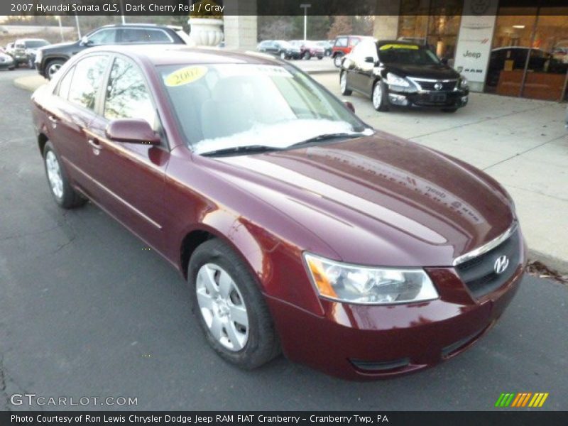 Dark Cherry Red / Gray 2007 Hyundai Sonata GLS