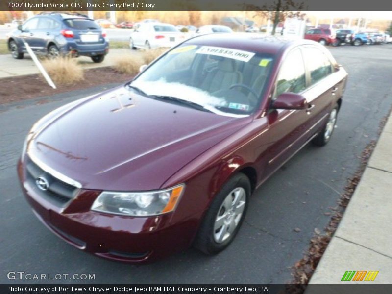 Dark Cherry Red / Gray 2007 Hyundai Sonata GLS