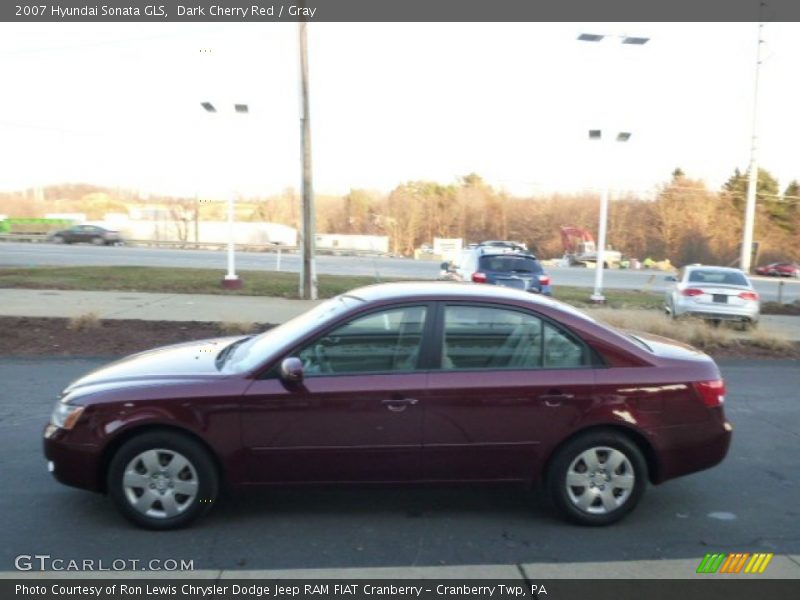 Dark Cherry Red / Gray 2007 Hyundai Sonata GLS