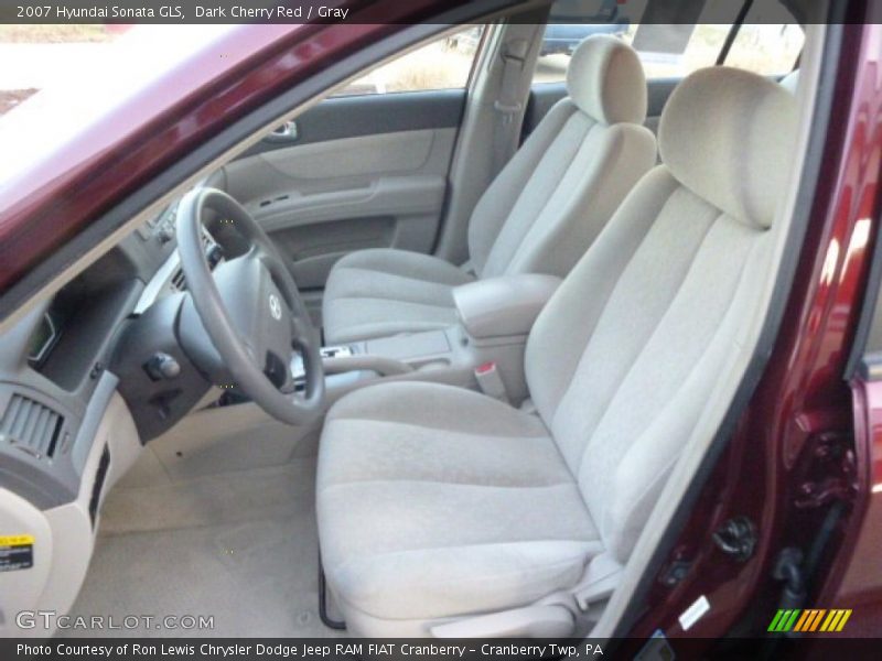 Dark Cherry Red / Gray 2007 Hyundai Sonata GLS