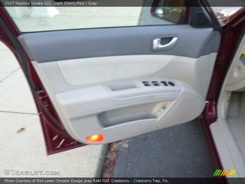 Dark Cherry Red / Gray 2007 Hyundai Sonata GLS