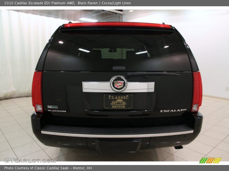 Black Raven / Cocoa/Light Linen 2010 Cadillac Escalade ESV Platinum AWD