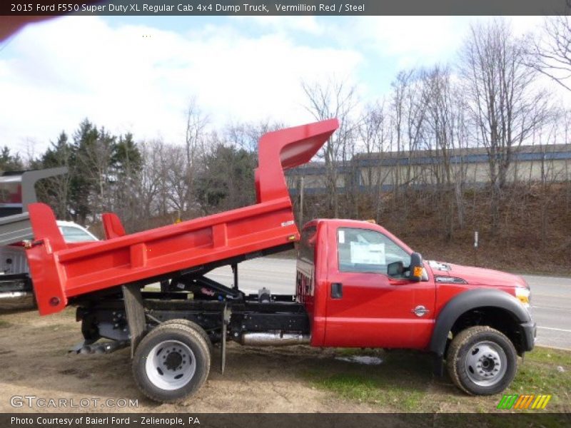 Vermillion Red / Steel 2015 Ford F550 Super Duty XL Regular Cab 4x4 Dump Truck